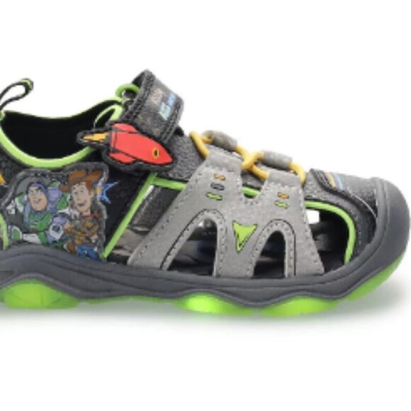 NWT - LIGHT UP TOY STORY SANDALS -  DISNEY TODDLERS BOYS - SZ 12 - Picture 4 of 6